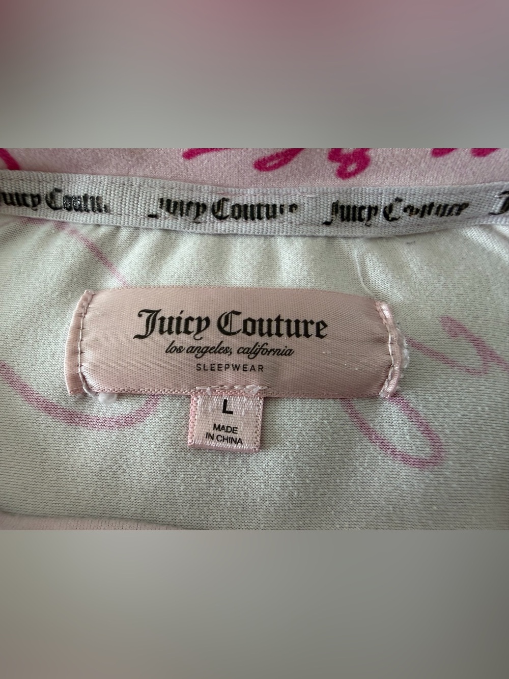 Juicy Couture Pink Script Logo Women’s Pajama Set - Picture 3 of 4